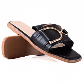 SHELOVET Elegáns papucs fekete