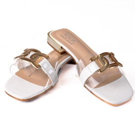 SHELOVET Divatos női papucs fehér