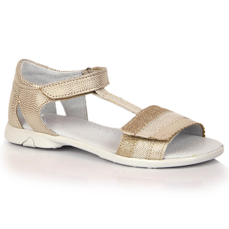 Lányszandál arany tépőzárral Kornecki 6705 aranysárga