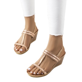 Golden Belma ékszandál rózsaszín aranysárga