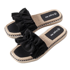 Fekete flip-flop fodros Palmeri