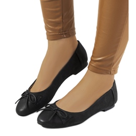 Matt fekete balerinák Morgana masnival