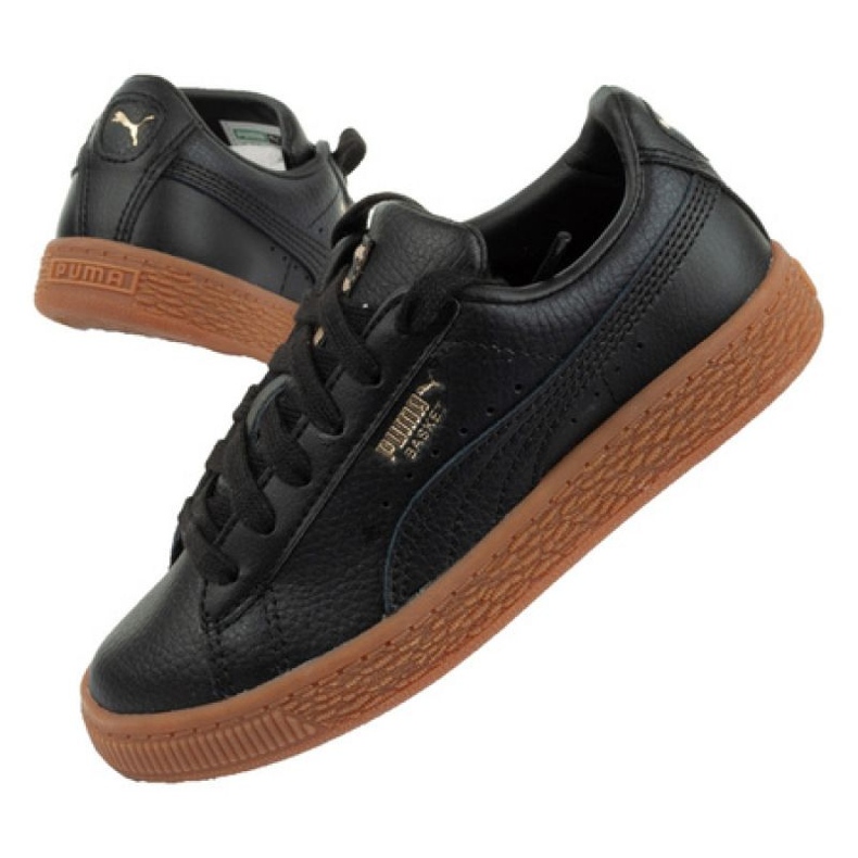 Puma Basket Classic Gum Jr 366669 01 cipő fekete