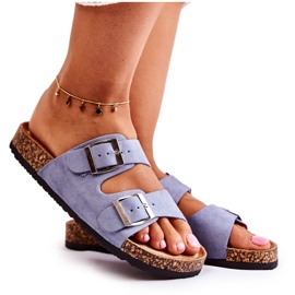 FB1 Női papucs, kék Misandei