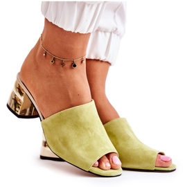 PA2 Női Velúr papucs Sarkon Green Perry zöld