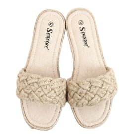 Erika Beige női szálas papucs bézs
