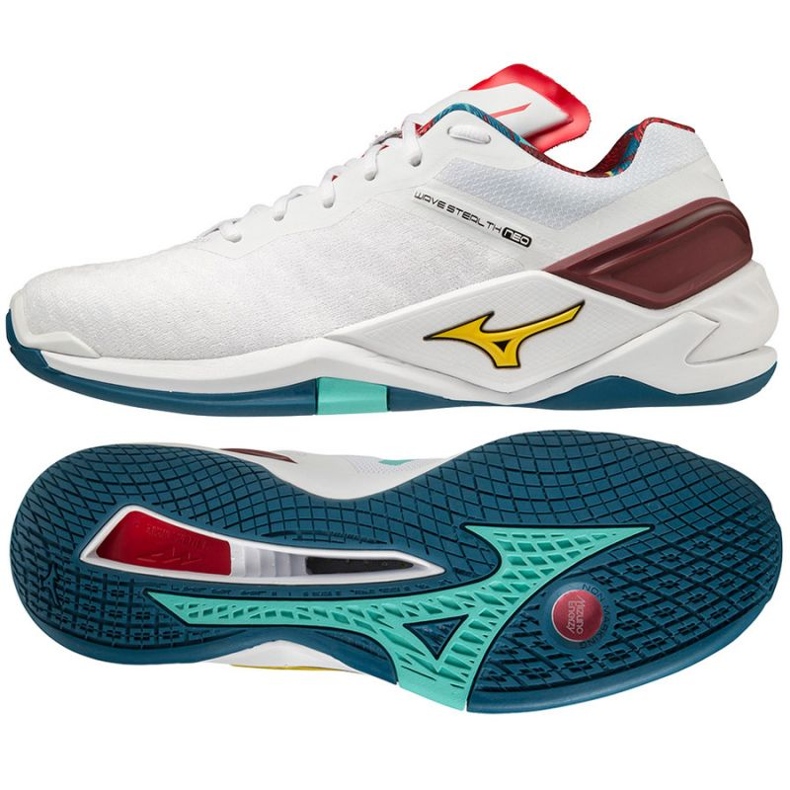 Mizuno Wave Stealth Neo M X1GA200048 cipő fehér fehér Mizuno Wave Stealth Neo M X1GA200048 cipő fehér fehér