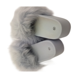 PE1 Klasszikus velúr papucs fekete Hayle masnival