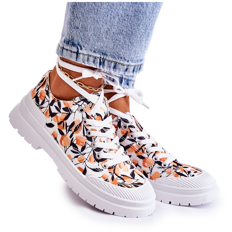 PS1 Fehér Amissa Gyümölcsbe kötött alacsony tornacipő