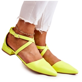 WS1 Bőr pumpák alacsony sarkú cipőben, sárga Giovanna sokszínű