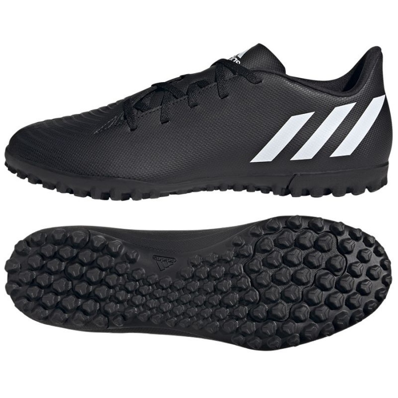Adidas Predator Edge.4 Tf M GX0010 focicipő fekete fekete Adidas Predator Edge.4 Tf M GX0010 focicipő fekete fekete