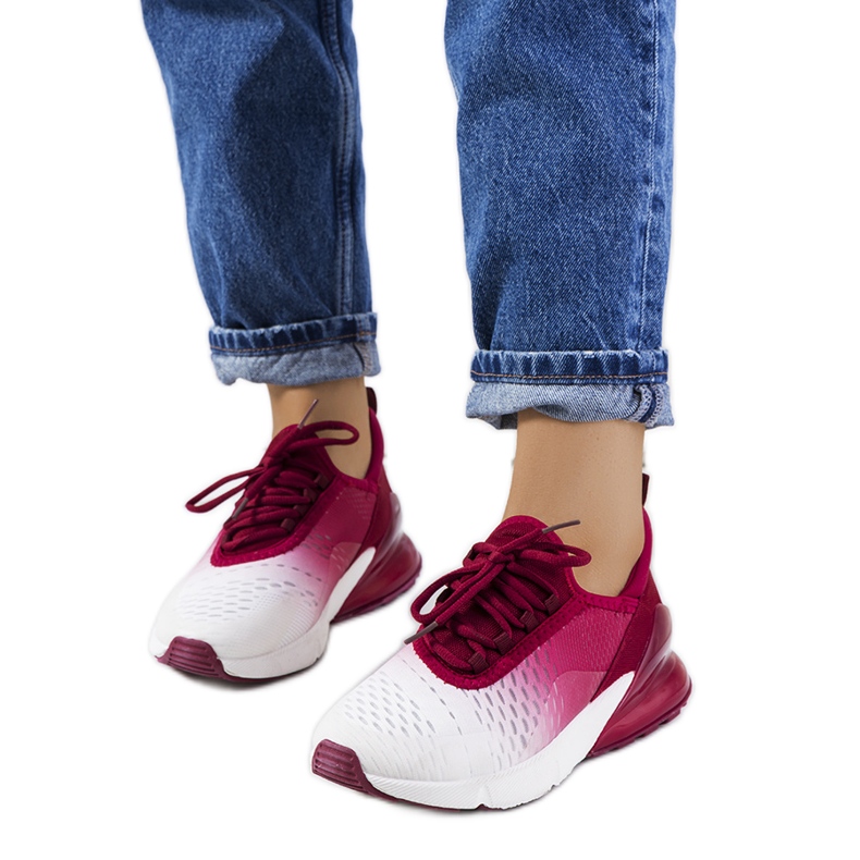 Glaner bordó sportcipő fehér