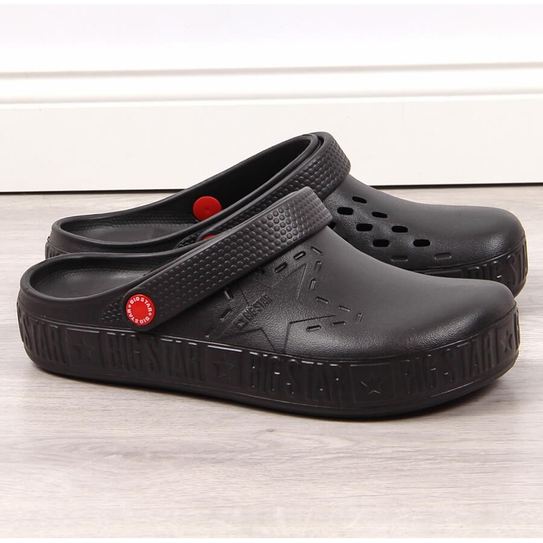 Férfi fekete kroks fekete Big Star II175001 papucs