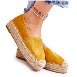 PG1 Női espadrillák a Sárga Marise Platformon
