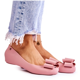 PH1 Női gumi balerinák masnival, rózsaszín virággal PH1 Női gumi balerinák masnival, rózsaszín virággal