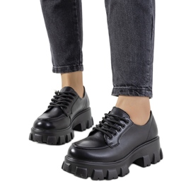 Fekete cipő Massey trapper talpon