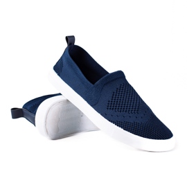 SHELOVET Navy blue Slipons kék