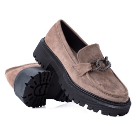 SHELOVET Cipők a platformon barna SHELOVET Cipők a platformon barna