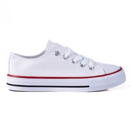 Fűzős gyerek tornacipő Vico fehér