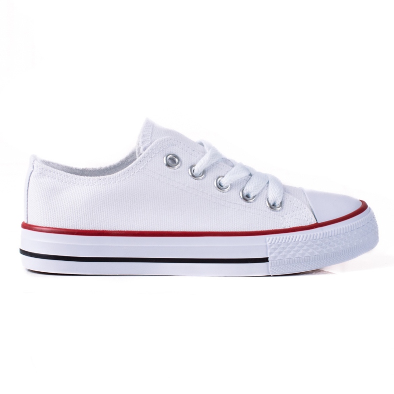 Fűzős gyerek tornacipő Vico fehér