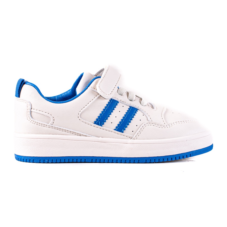 Shelovet gyerek tornacipő ökológiai bőrből fehér és kék színben