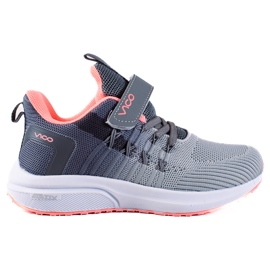 Vico gyerek sportcipő, világosszürke rózsaszín