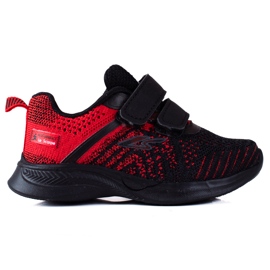 Shelovet fiú tornacipő piros és fekete anyagból