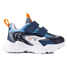 Shelovet fiú tornacipő vastag szürke talpon kék Shelovet fiú tornacipő vastag szürke talpon kék