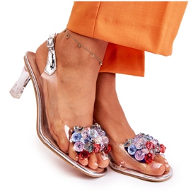 S.Barski Elegáns szandál ezüst Lanette kristályokkal sokszínű S.Barski Elegáns szandál ezüst Lanette kristályokkal sokszínű