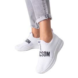 Shelovet női fehér textil tornacipő