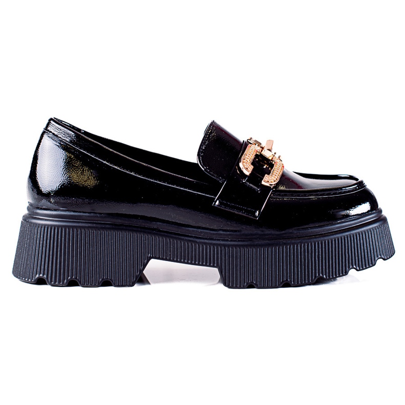 Fekete lakkozott Vinceza cipő