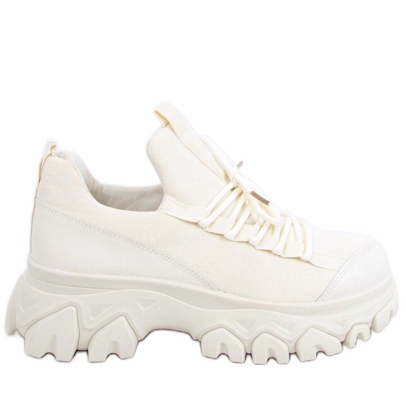 Huggy Beige magas talpú sportcipő bézs