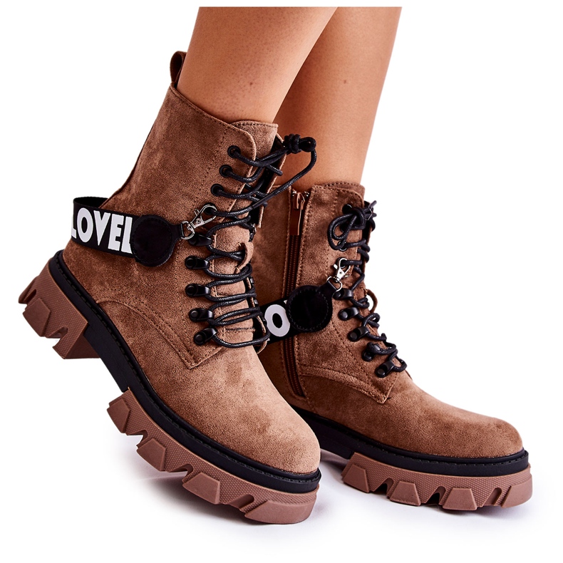 PS1 Velúr magas csizma barna Danity melegítéssel PS1 Velúr magas csizma barna Danity melegítéssel