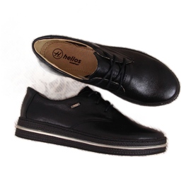 Fekete bőr női cipő Helios 380