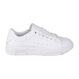 Ökológiai bőrből készült fehér Shelovet női tornacipő