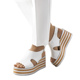 Ezüst ékszandál Corrine fehér