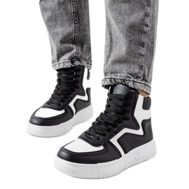 Black Rosed boka tornacipő fekete