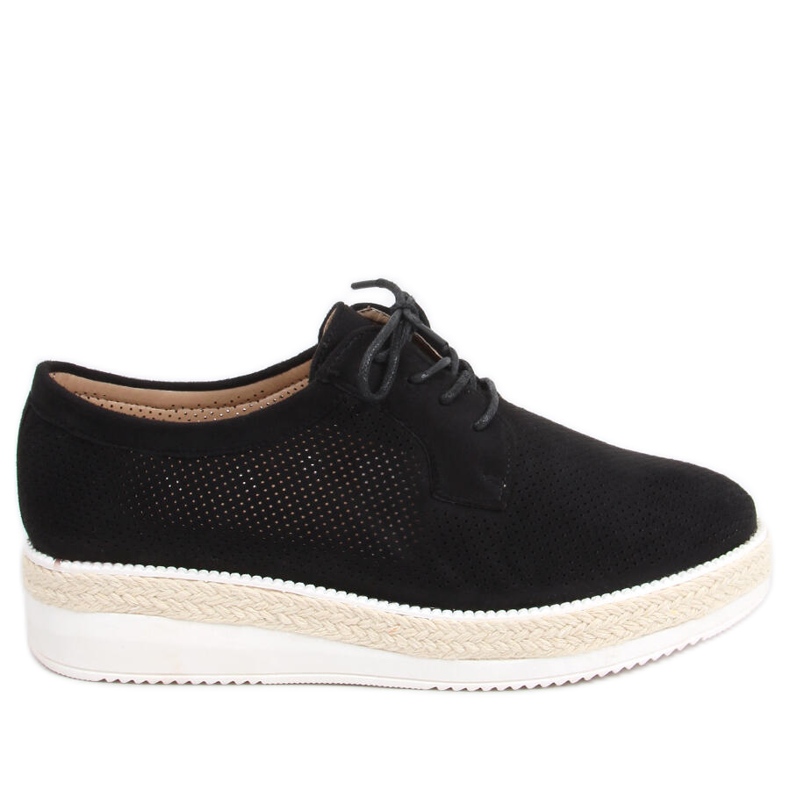 Guermo Black espadrilles fűzős naplopók fekete Guermo Black espadrilles fűzős naplopók fekete