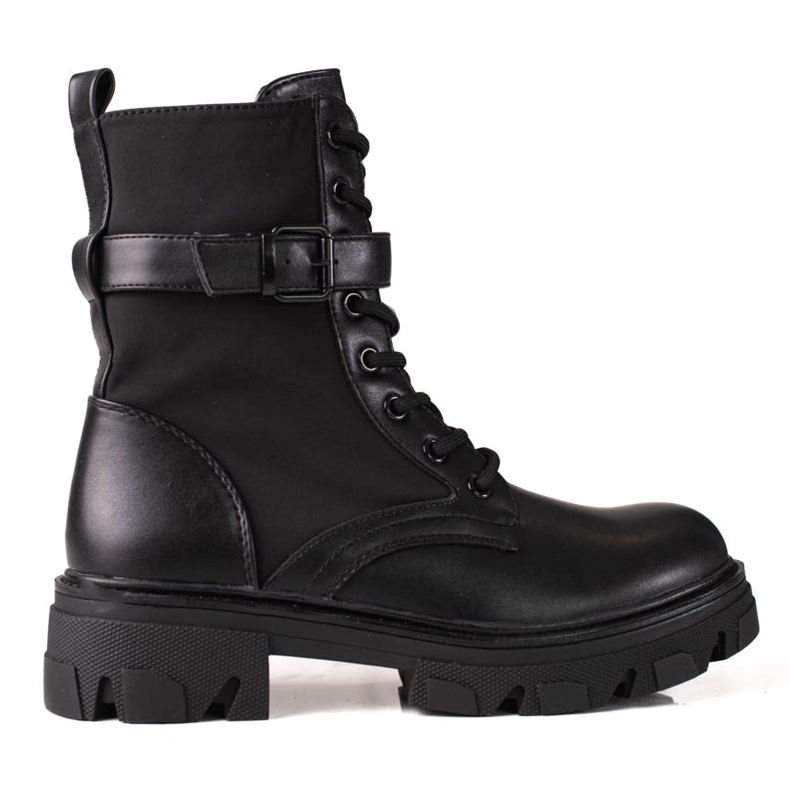 Fekete Shelovet női táskák vastag platformon