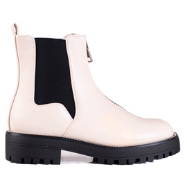 Bézs színű női táskák cipzárral