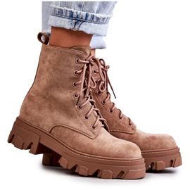 PG1 Velúr meleg csizma Workers Brown Darvin barna