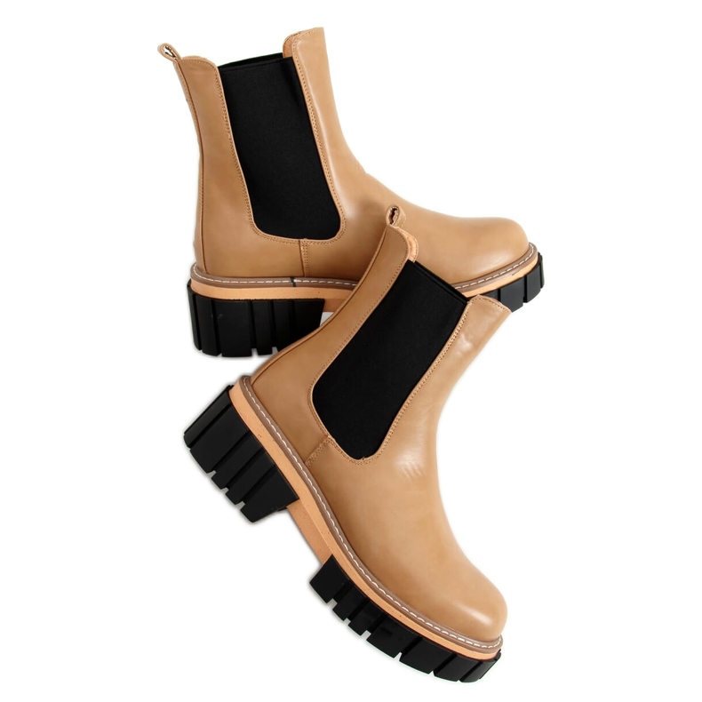 Női Chelsea csizma Bella LT.KHAKI bézs Női Chelsea csizma Bella LT.KHAKI bézs