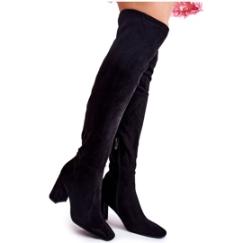 FJ1 Klasszikus velúr fekete Kastia csizma