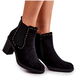 PG1 Fekete Cambia Velúr Csizma Csapokkal Egy Postán