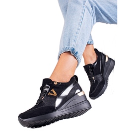 Vinceza Fekete női Potocki wedge tornacipő Vinceza Fekete női Potocki wedge tornacipő