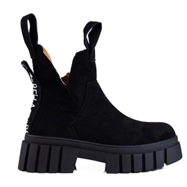 Női Shelovet csizma magas platformon, fekete
