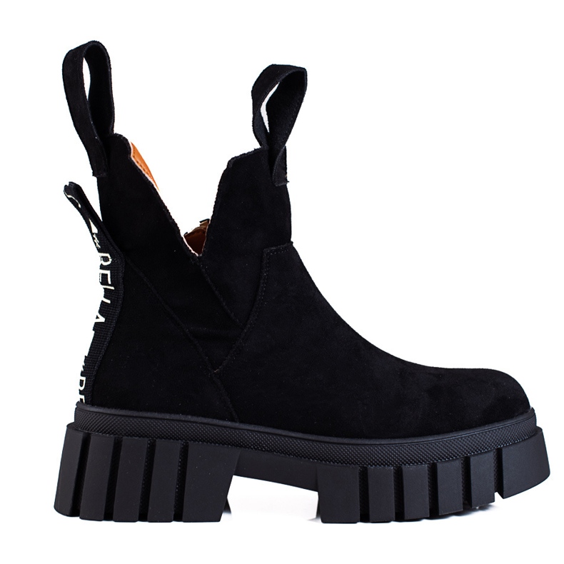Női Shelovet csizma magas platformon, fekete