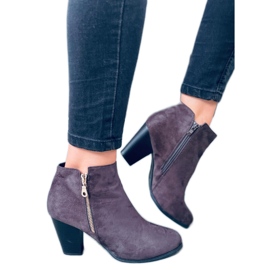 Magas sarkú velúr Antone Grey csizma szürke