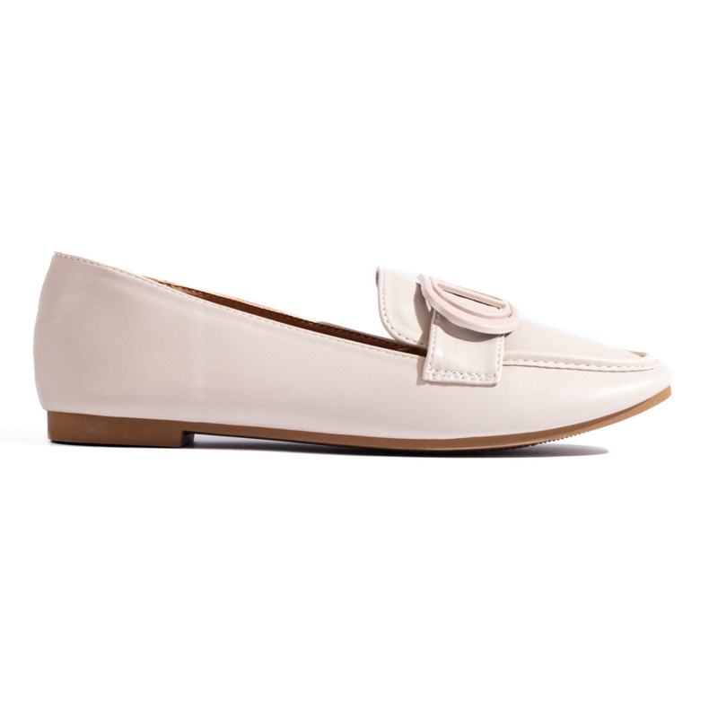 Elegáns női Shelovet bézs mokaszinok