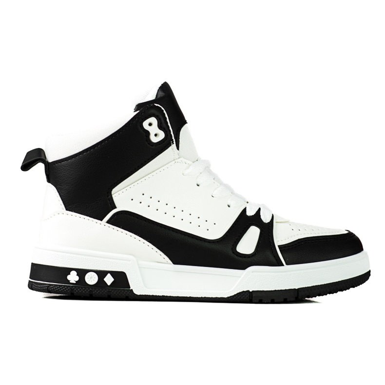 Shelovet magas fűzős tornacipő fekete-fehér